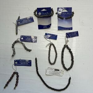 Blue Moon Beads Glass Metal Spacer Bead Lot of 8